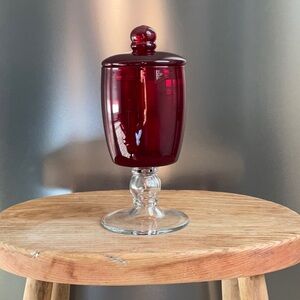 Pottery Barn Red Voluminous Canister